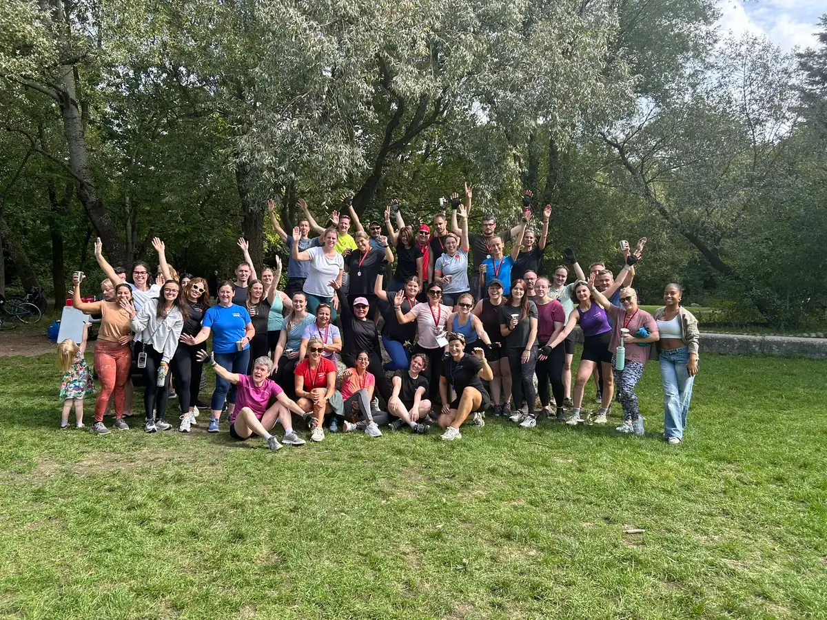 Dozens of Bootcamp SE16 members gathered on the grass at Stave Hill to mark the bootcamp's birthday